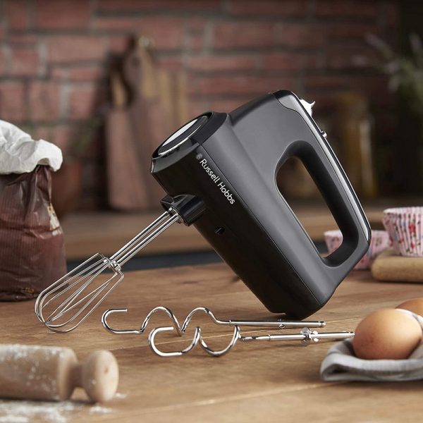 Russell Hobbs Hand Mixer with Dough Attachments – Black