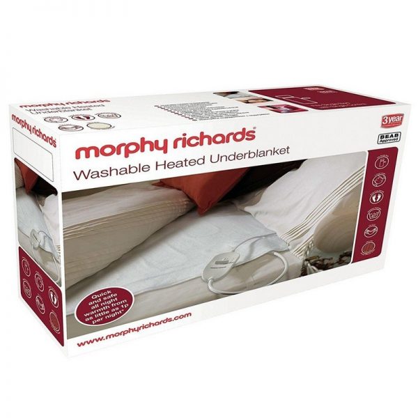Morphy Richards Double Bed Washable Heated Underblanket Boxed