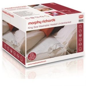 Morphy Richards King Bed Washable Heated Underblanket Boxed Morphy Richards King Bed Washable Heated Underblanket Boxed