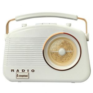 Steepletone Brighton Retro Radio – White & Copper