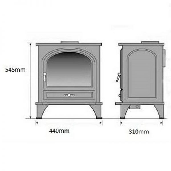 Dimplex Optiflame “Elbe” 2kW Electric Stove Black