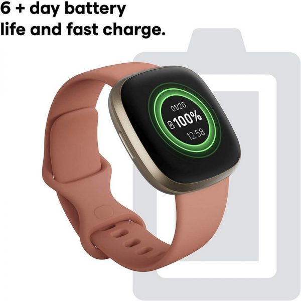 Fitbit Versa 3 Fitness Smart Watch – Pink Clay