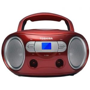 Toshiba Portable CD FM Radio Boombox – Red