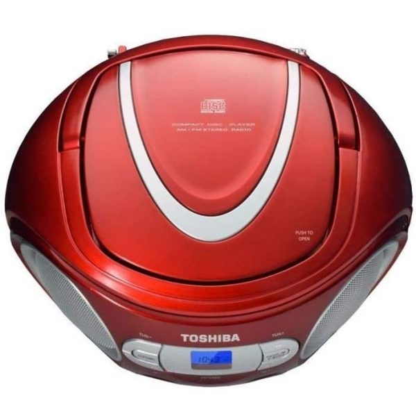 Toshiba Portable CD FM Radio Boombox – Red