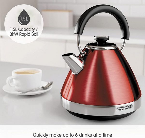 Morphy Richards Venture Pyramid Kettle | Red | 100133