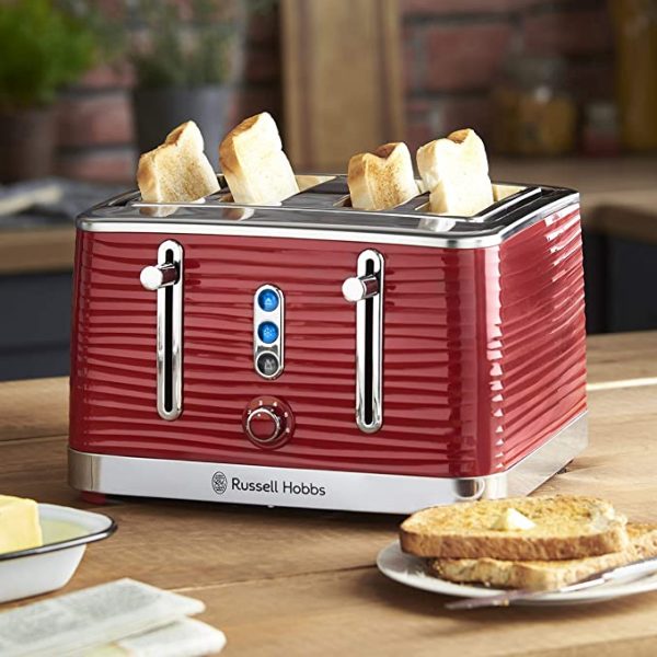 Russell Hobbs Inspire 4 Slice Toaster | Red | 24382