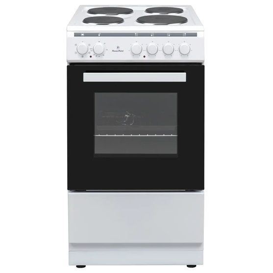 PowerPoint Solid Hob Single Cavity Cooker | White | P05E1V2W