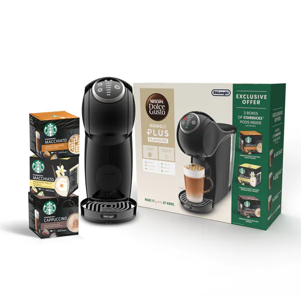 DeLonghi Genio S Plus Nescafe Dolce Gusto Coffee Machine | EDG315.B | Star Bucks Bundle