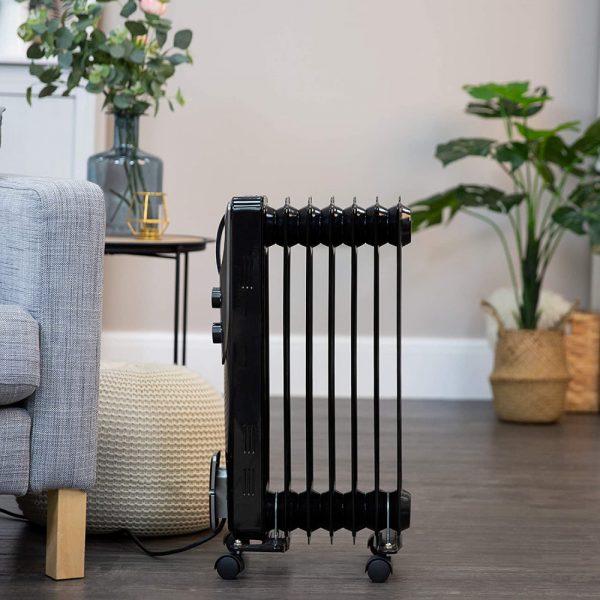 Russell Hobbs 1.5KW Oil Filled Radiator | Black | RHOFR5001B