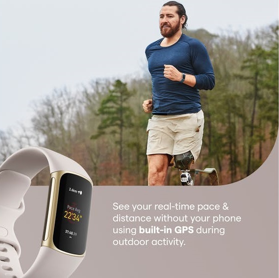 Fitbit Charge 5 | White & Gold | FB421GLWT