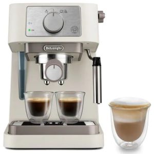 DeLonghi Stilosa Manual Pump Espresso Coffee Machine | Cream | EC260.CR