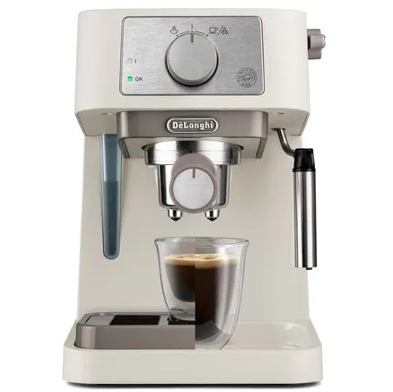 DeLonghi Stilosa Manual Pump Espresso Coffee Machine | Cream | EC260.CR