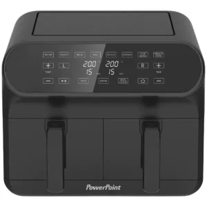 PowerPoint 8L Air Fryer | 2 Drawer | Black | P8382BL