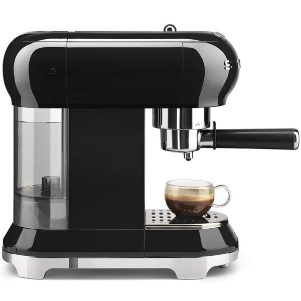 Smeg 50’s Style Espresso Coffee Machine | Black | ECF01BLUK