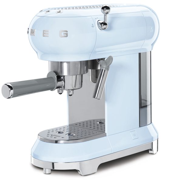 Smeg 50’s Style Espresso Coffee Machine | Pastel Blue | ECF01PBUK