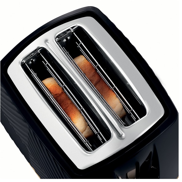 Russell Hobbs Groove Toaster | 2 Slice | Black | 26390