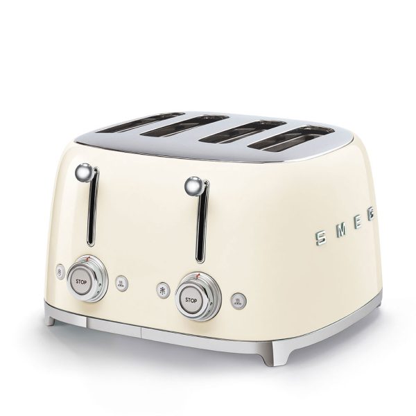 Smeg 50’s Style Aesthetic Toaster | 4 Slice | Cream | TSF03CRUK