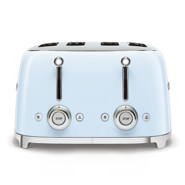 Smeg 50’s Style Aesthetic Toaster | 4 Slice | Pastel Blue | TSF03PBUK