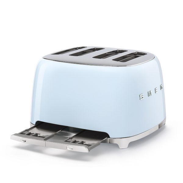 Smeg 50’s Style Aesthetic Toaster | 4 Slice | Pastel Blue | TSF03PBUK