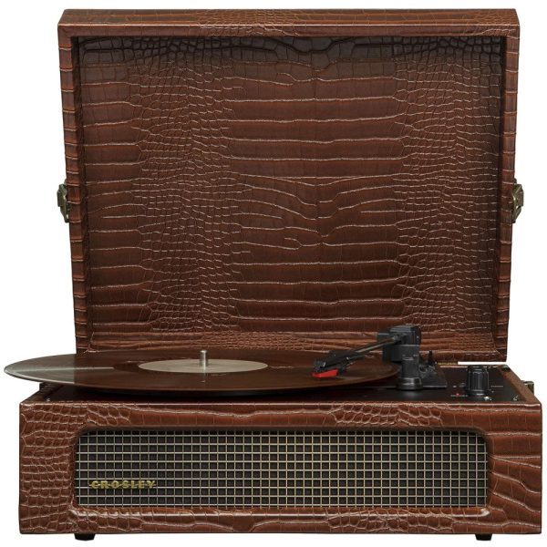 Crosley CR8017A Voyager Portable Turntable | Bluetooth | Brown Croc | CR8017B-BR4