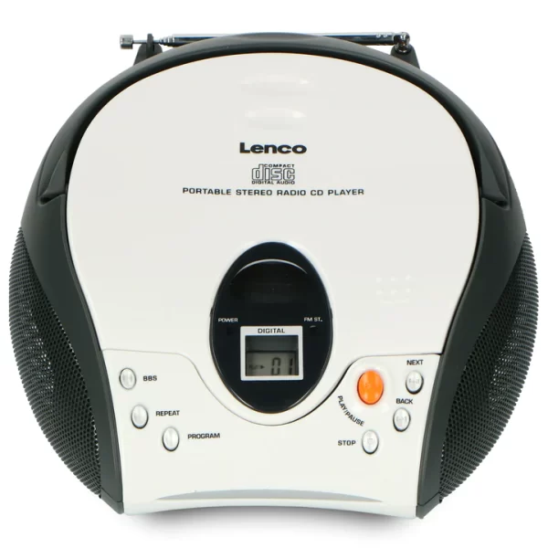 Lenco Portable FM Radio with CD | White | SCD-24WH