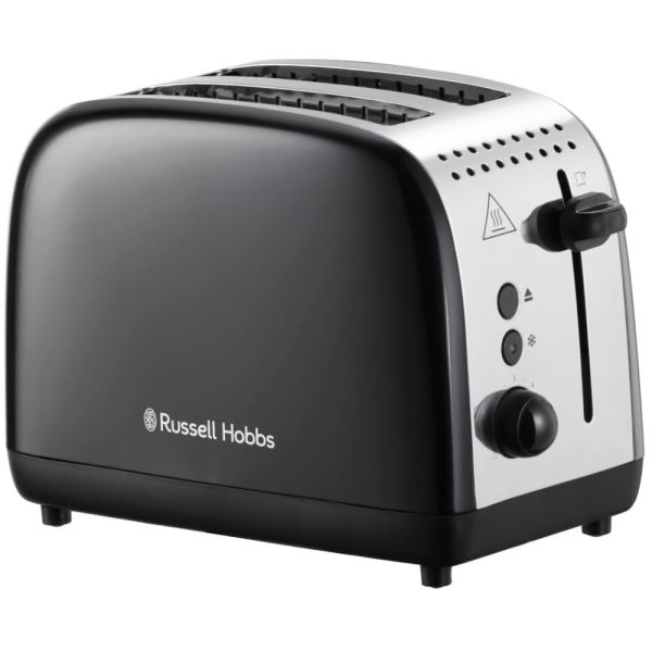 Russell Hobbs Stainless Steel Toaster | 2 Slice | Black | 26550