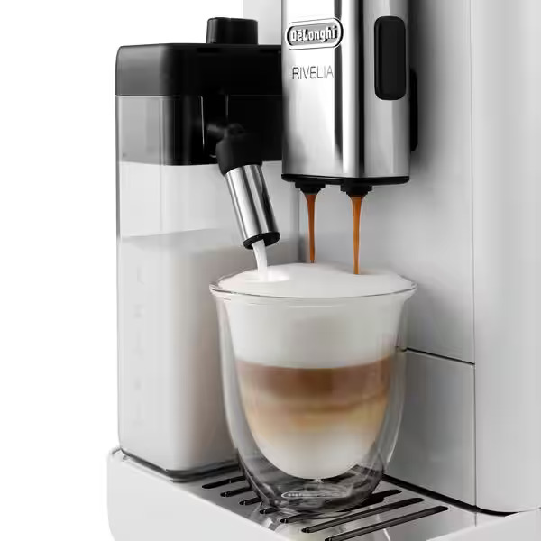 DeLonghi Rivelia Bean to Cup Coffee Machine | White | EXAM440.55.W
