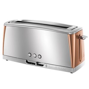 Russell Hobbs Luna 2 Slice Toaster | Long Slot | Copper
