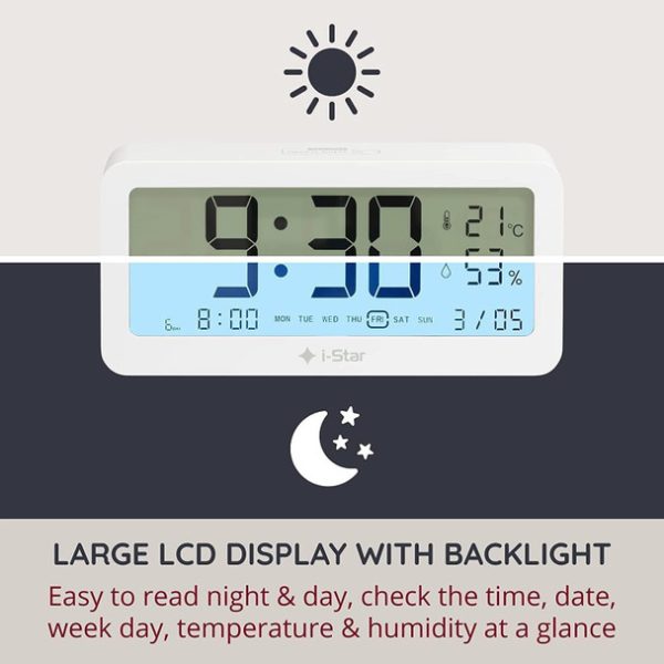 i-Star Alarm Clock with Temp | 90081PI/14