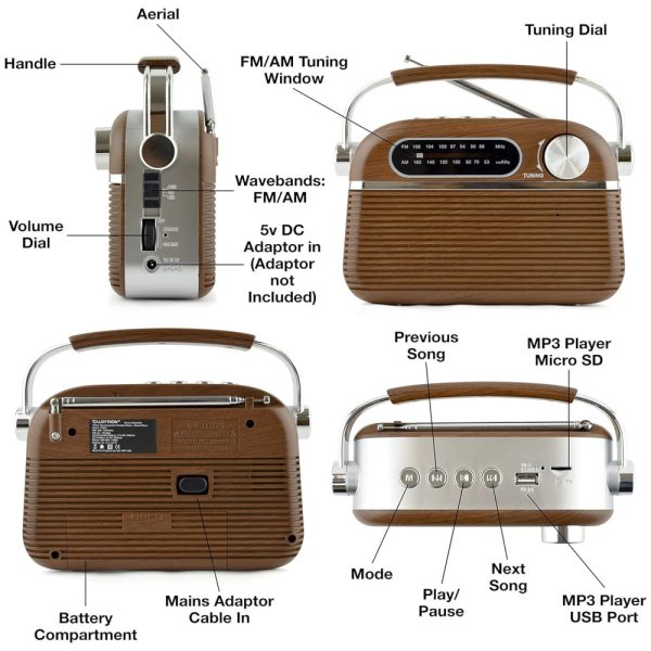 Lloytron Rechargeable AM/FM Radio | N6403WD