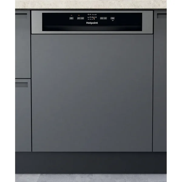 Hotpoint 60cm Semi Integrated Dishwasher | Stainless Steel | H3BL626XUK