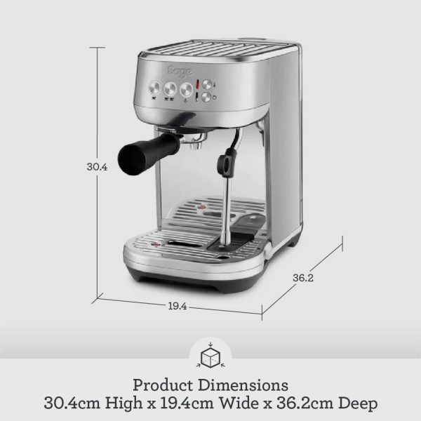 Sage Bambino Plus Espresso Coffee Machine | Black | SES500BTR4GUK1