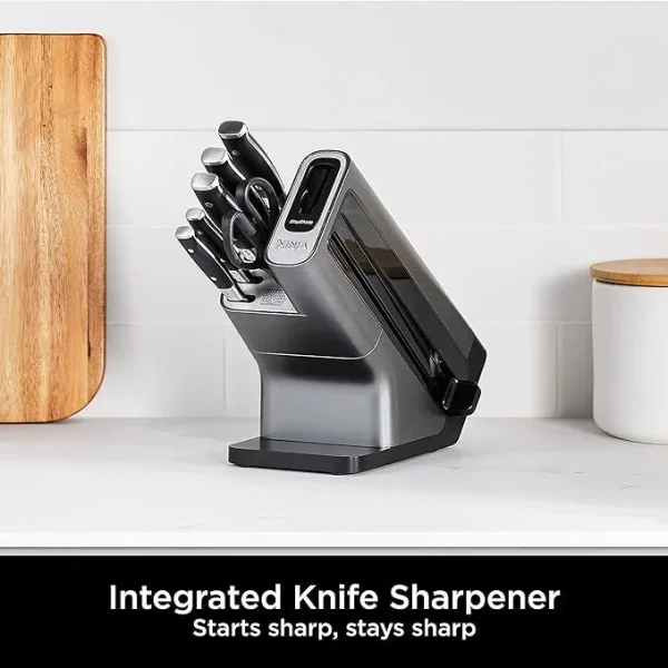 Ninja Foodi StaySharp Knife Block with Integrated Sharpener | 6 pc | K32006UK