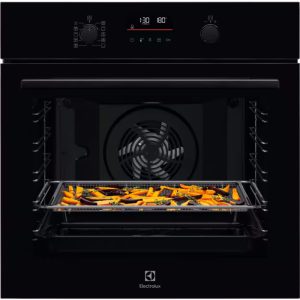 Electrolux Built In Single Oven | Pyrolytic | Black | EOM6P46K