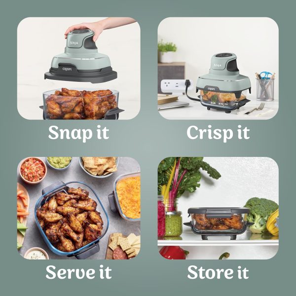 Ninja CRISPi 4-in-1 Portable Glass Air Fryer | FN101UKSG