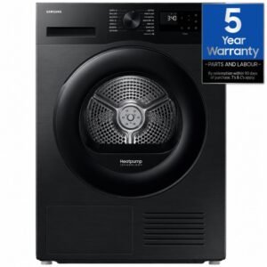 Samsung 9kg Heat Pump Dryer | Series 5 | Black | DV90DG52A0ABEU