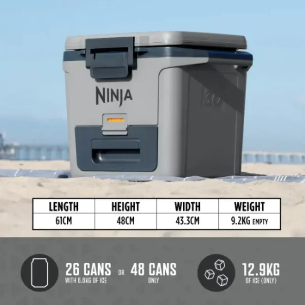 Ninja FrostVault Hard Cooler | 28L | Grey | FB131UKGY