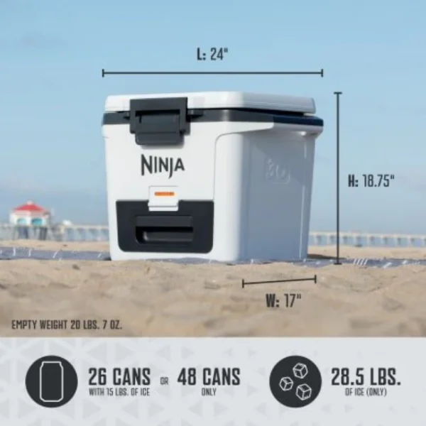 Ninja FrostVault Hard Cooler | 28L | White | FB131UKWH