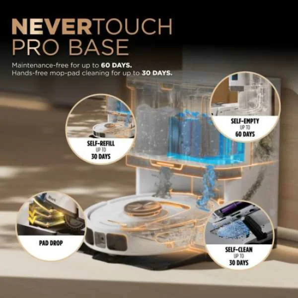 Shark PowerDetect NeverTouch Pro 2-in-1 Robot Vacuum & Mop | RV2800ZEUKWH