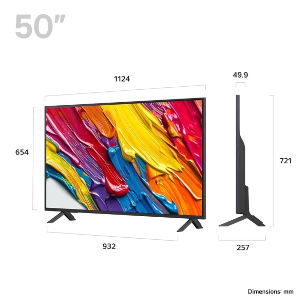 LG QNED82 AI 4K HDR Smart TV | 50″ | 50QNED82A6B.AEK