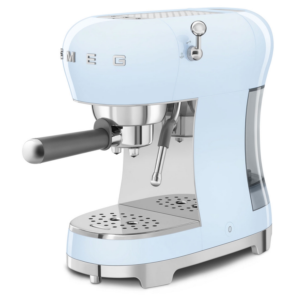 Smeg 50’s Style Coffee Machine | Pastel Blue | ECF02PBUK Smeg 50’s Style Coffee Machine | Pastel Blue | ECF02PBUK