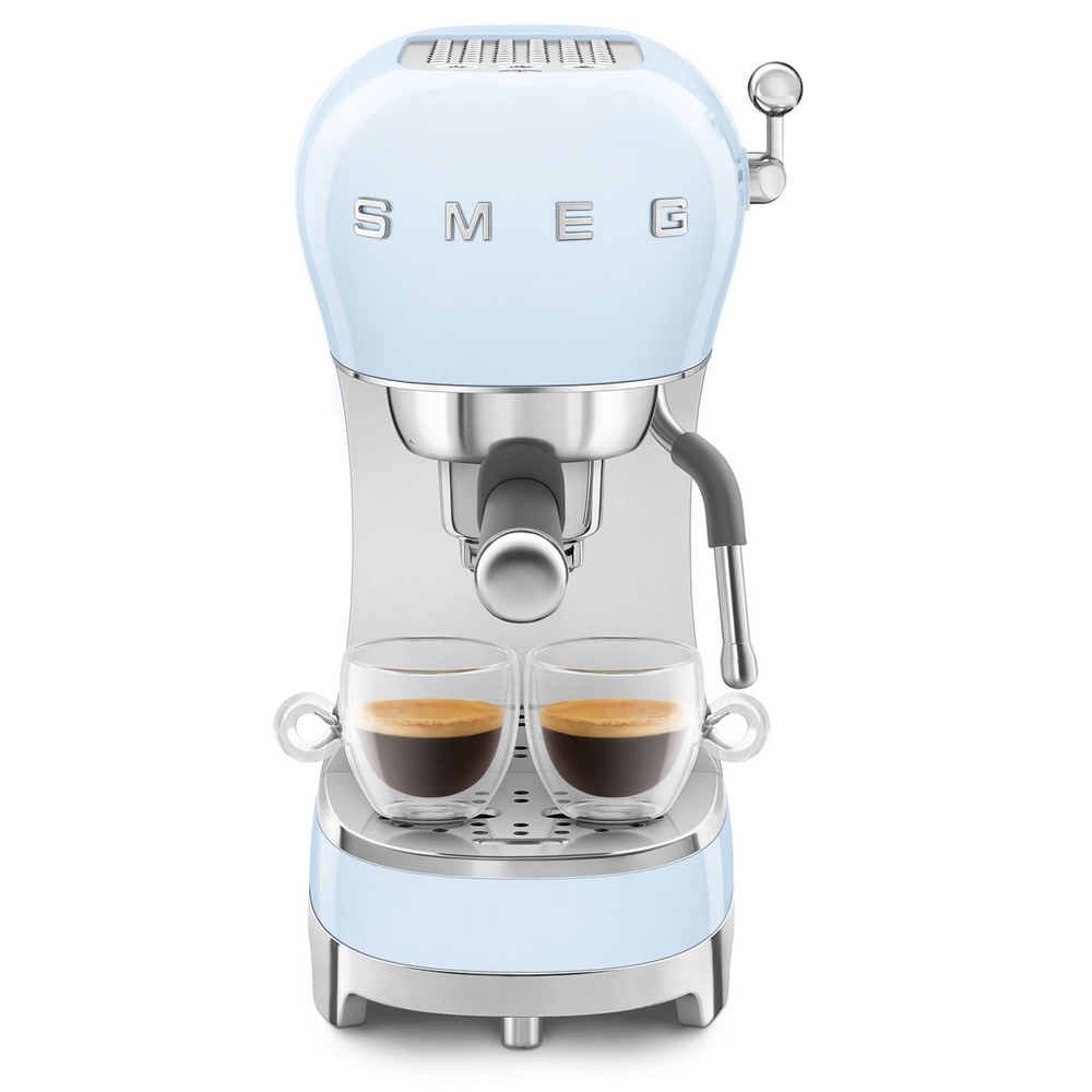 Smeg 50’s Style Coffee Machine | Pastel Blue | ECF02PBUK Smeg 50’s Style Coffee Machine | Pastel Blue | ECF02PBUK