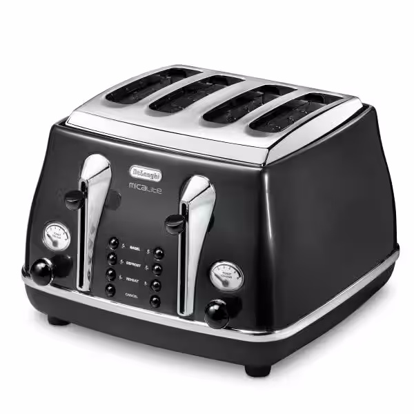DeLonghi Icona Micalite Toaster | Black | CTOM4003.BK DeLonghi Icona Micalite Toaster | Black | CTOM4003.BK