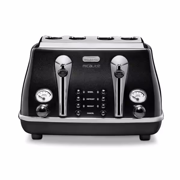 DeLonghi Icona Micalite Toaster | Black | CTOM4003.BK DeLonghi Icona Micalite Toaster | Black | CTOM4003.BK