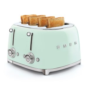 Smeg 50’s Style Aesthetic Toaster | 4 Slice | Pastel Green | TSF03PGUK