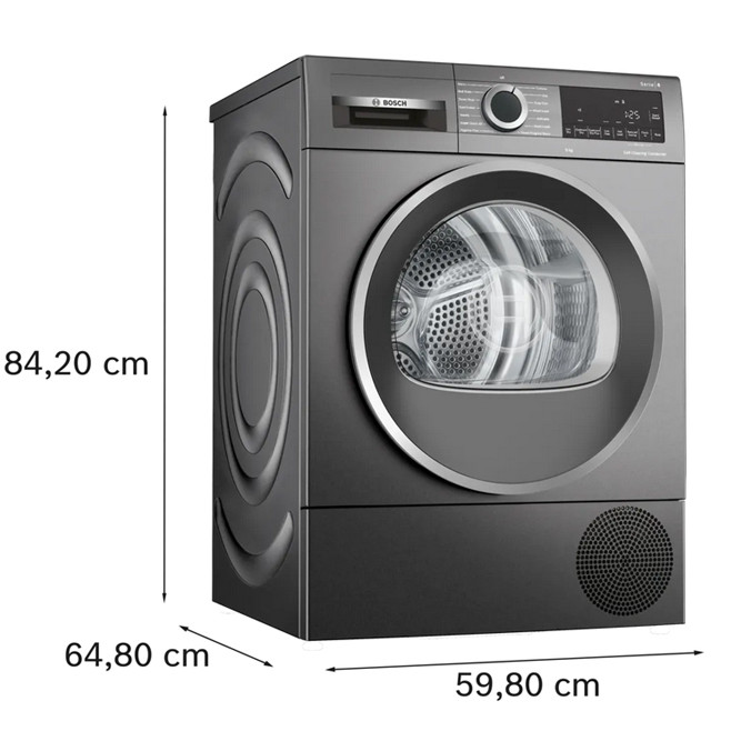 Bosch Series 6 9KG | Heat Pump Tumble Dryer | Cast Iron Grey | WQG245R1GB Bosch Series 6 9KG | Heat Pump Tumble Dryer | Cast Iron Grey | WQG245R1GB