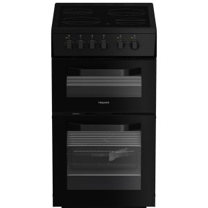 Hotpoint 50CM Electric Cooker | Black | HTE5VCB