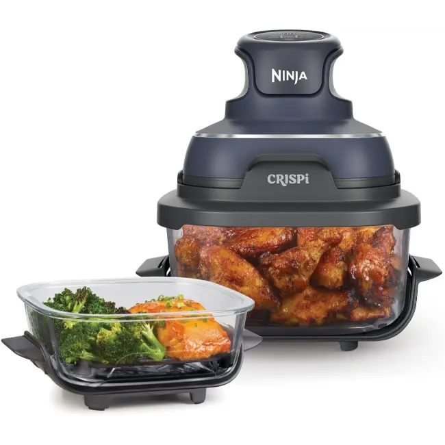 Ninja CRISPi 4-in-1 Portable Glass Air Fryer | Cyber Space | FN101UKGY Ninja CRISPi 4-in-1 Portable Glass Air Fryer | Cyber Space | FN101UKGY