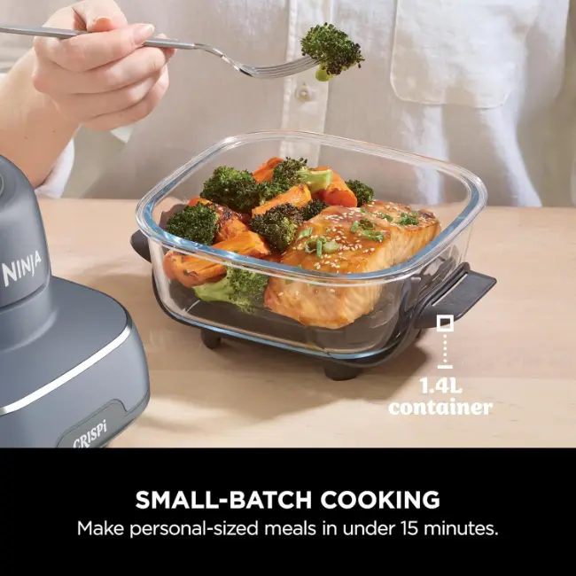 Ninja CRISPi 4-in-1 Portable Glass Air Fryer | Cyber Space | FN101UKGY Ninja CRISPi 4-in-1 Portable Glass Air Fryer | Cyber Space | FN101UKGY