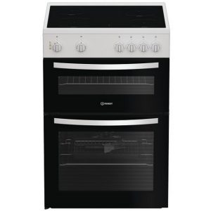 Indesit 60cm Ceramic Hob Cooker | White | IDE6VMW